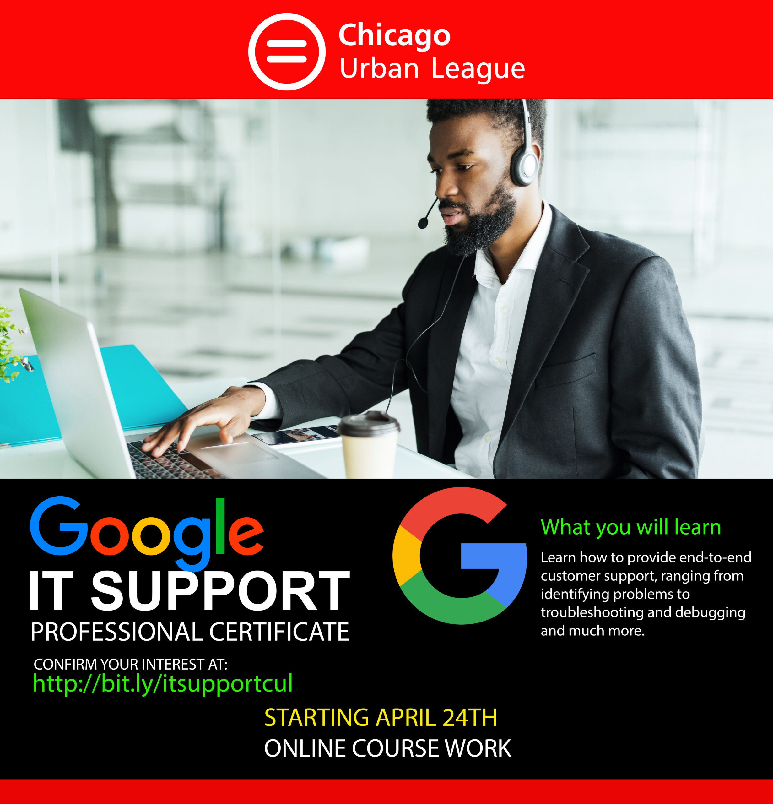 Google IT Support Professional Certificate – Chicago Urban League